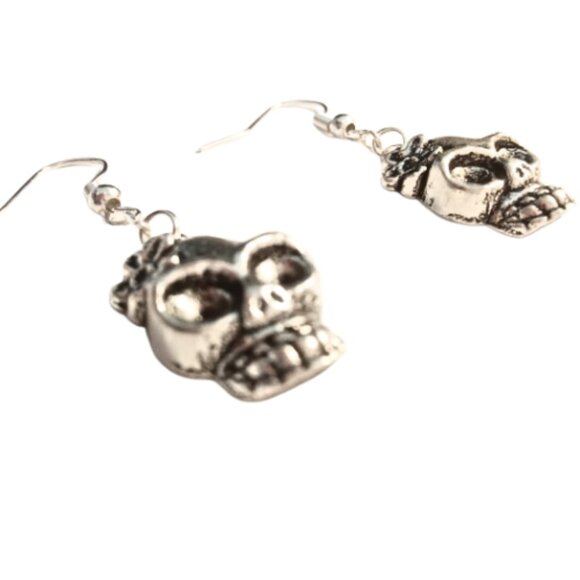 Dia De Los Muertos Sugar Skull Earrings - Picture 3 of 5